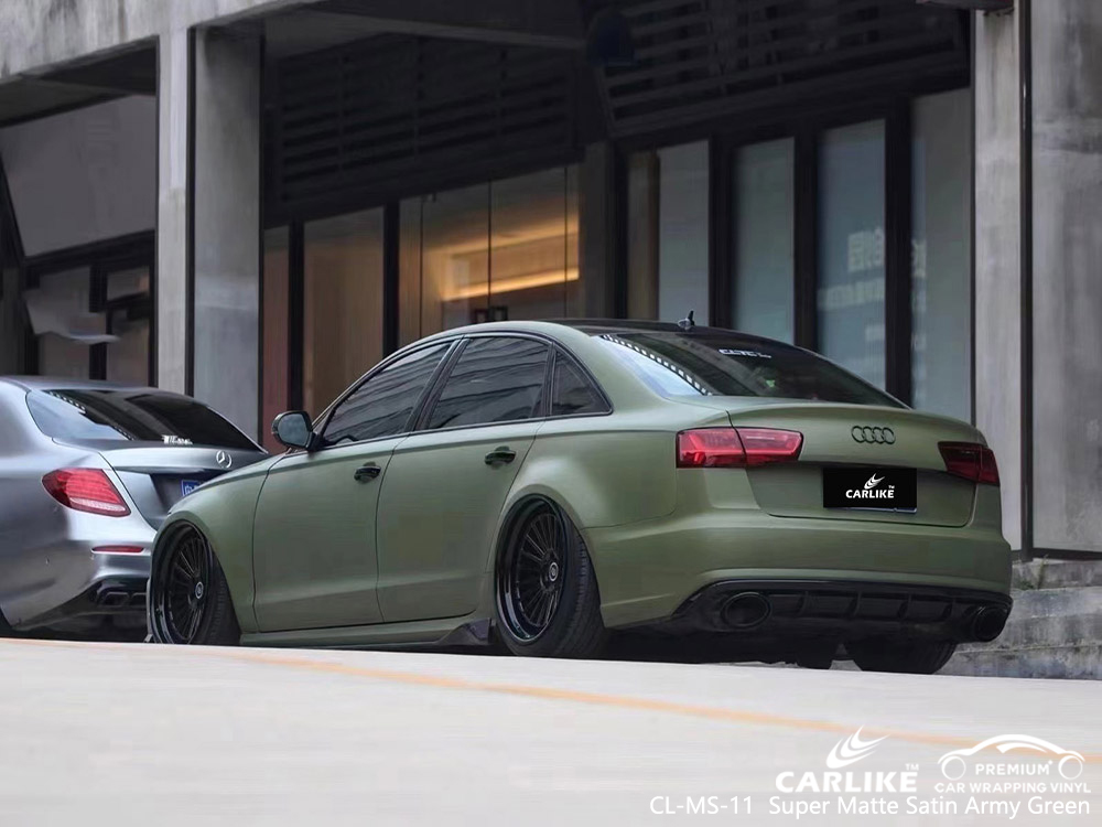 CL-MS-11 super matte satin army green self adhesive cars vinyl for AUDI Malabon Philippines