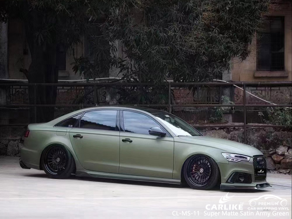 CL-MS-11 super matte satin army green self adhesive cars vinyl for AUDI Malabon Philippines