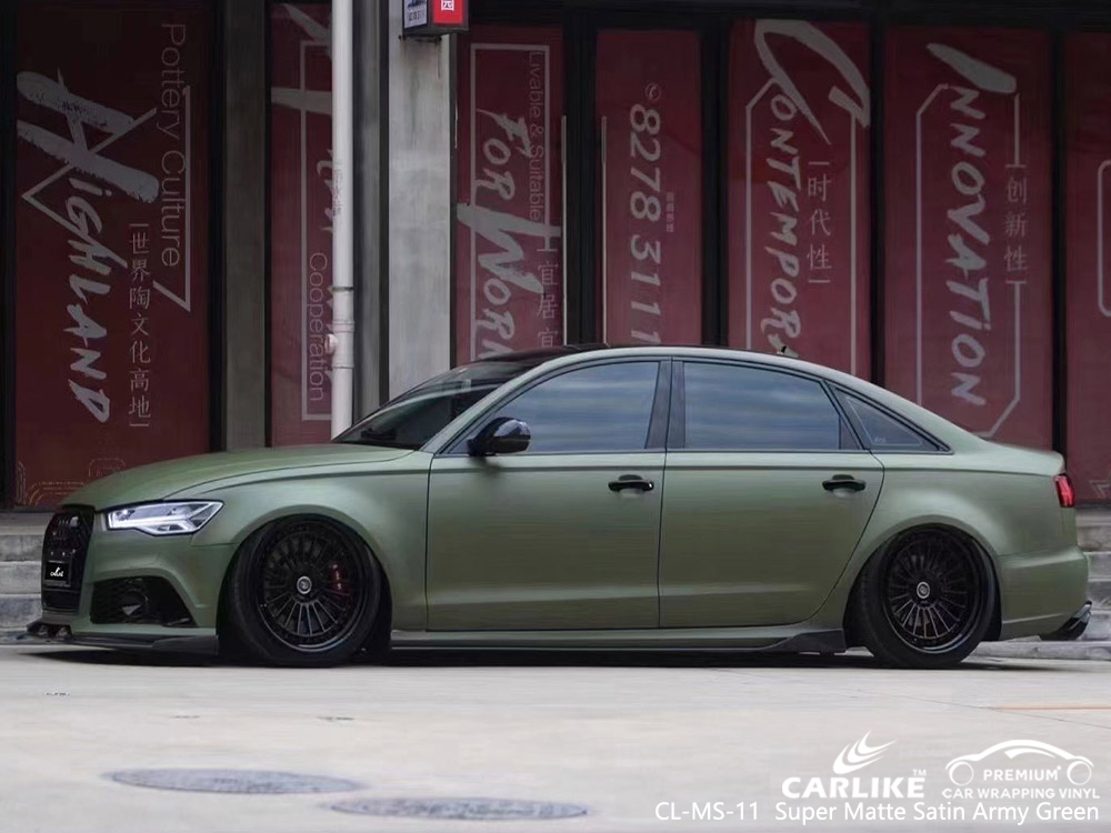 CL-MS-11 super matte satin army green self adhesive cars vinyl for AUDI Malabon Philippines