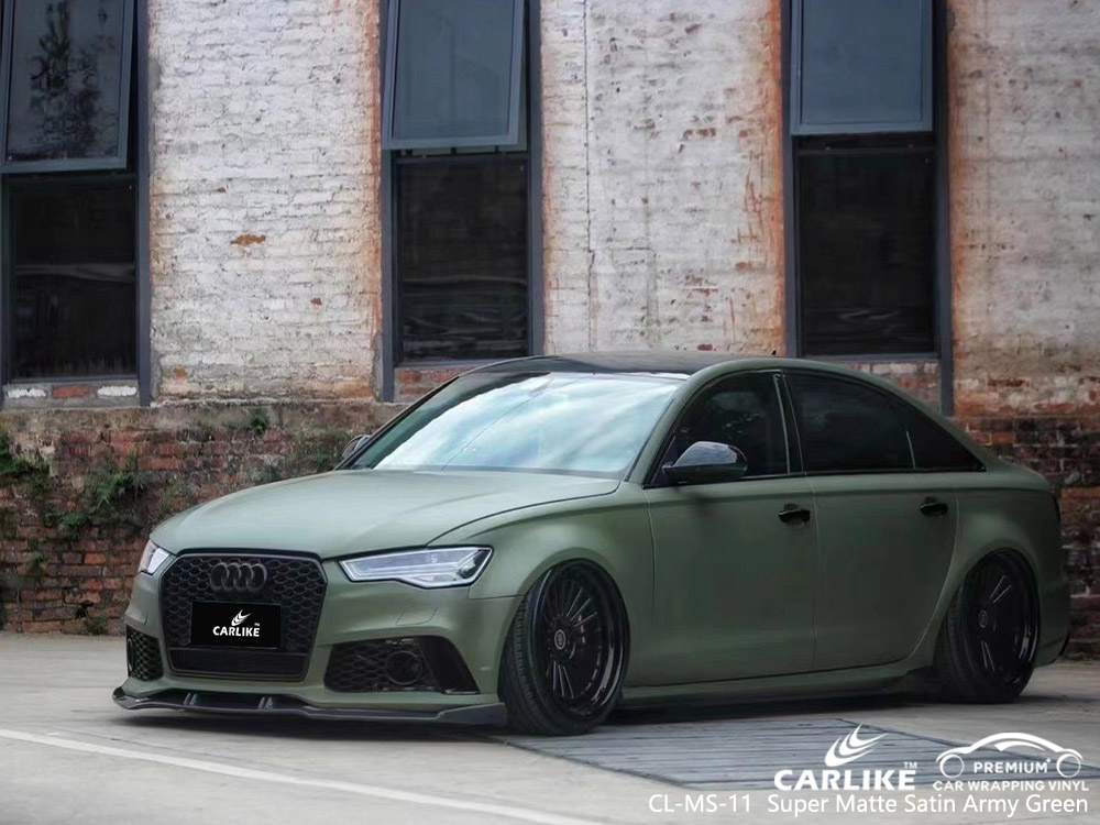 CL-MS-11 super matte satin army green self adhesive cars vinyl for AUDI Malabon Philippines