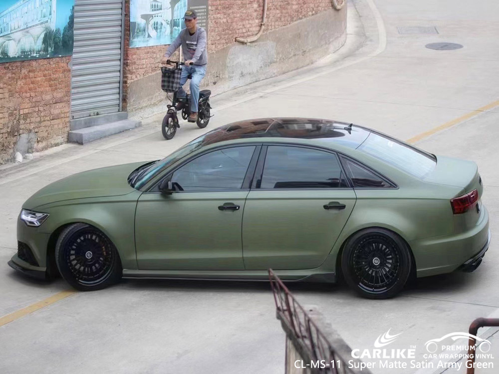 CL-MS-11 super matte satin army green self adhesive cars vinyl for AUDI Malabon Philippines