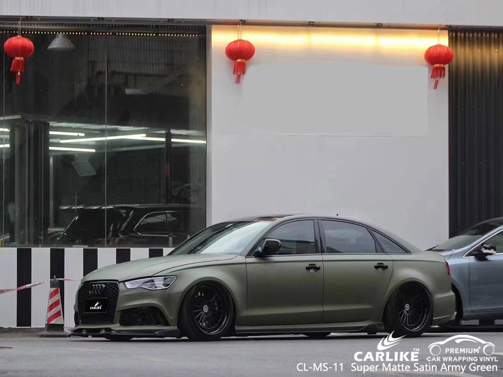 CL-MS-11 super matte satin army green self adhesive cars vinyl for AUDI Malabon Philippines