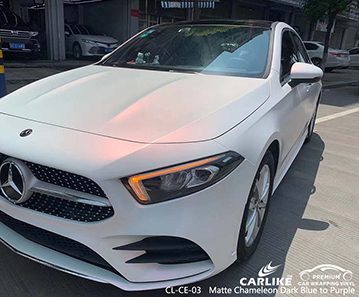 CL-MW-08 MERCEDES-BENZ için mat sihirli beyazdan kırmızıya vinil araç kaplaması