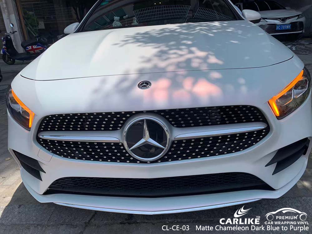 CL-MW-08 matte magic white to red vinyl car wrap for MERCEDES-BENZ Legazpi Philippines