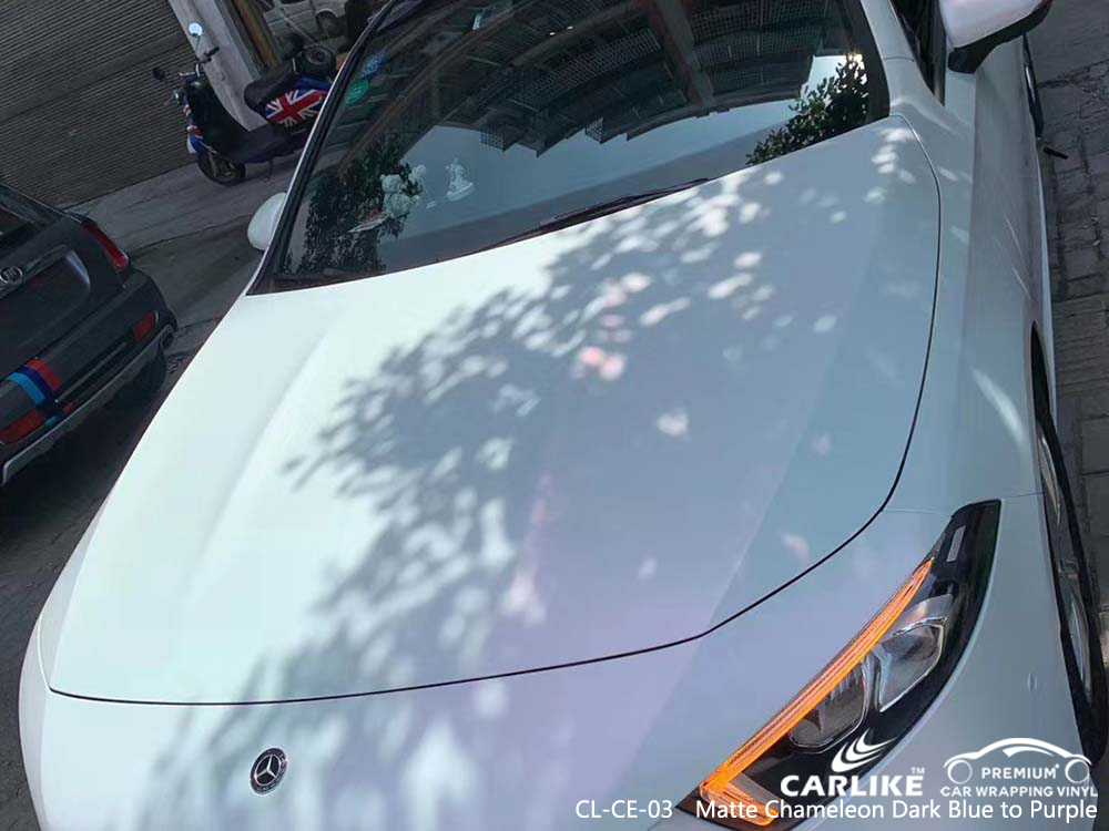 CL-MW-08 matte magic white to red vinyl car wrap for MERCEDES-BENZ Legazpi Philippines