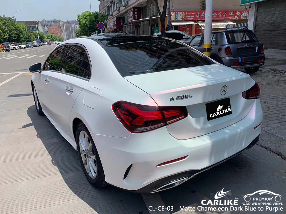 CL-MW-08 matte magic white to red vinyl car wrap for MERCEDES-BENZ Legazpi Philippines