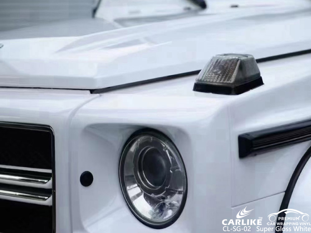 CL-SG-02 super gloss white car wrapping foil for MERCEDES-BENZ Naga Philippines