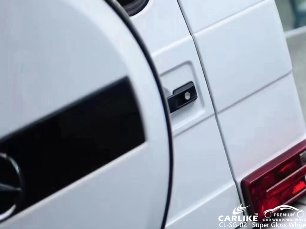 CL-SG-02 super gloss white car wrapping foil for MERCEDES-BENZ Naga Philippines