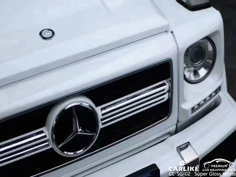 CL-SG-02 super gloss white car wrapping foil for MERCEDES-BENZ Naga Philippines