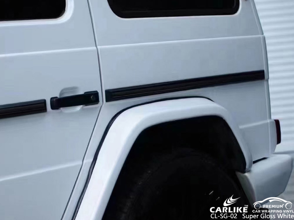 CL-SG-02 super gloss white car wrapping foil for MERCEDES-BENZ Naga Philippines