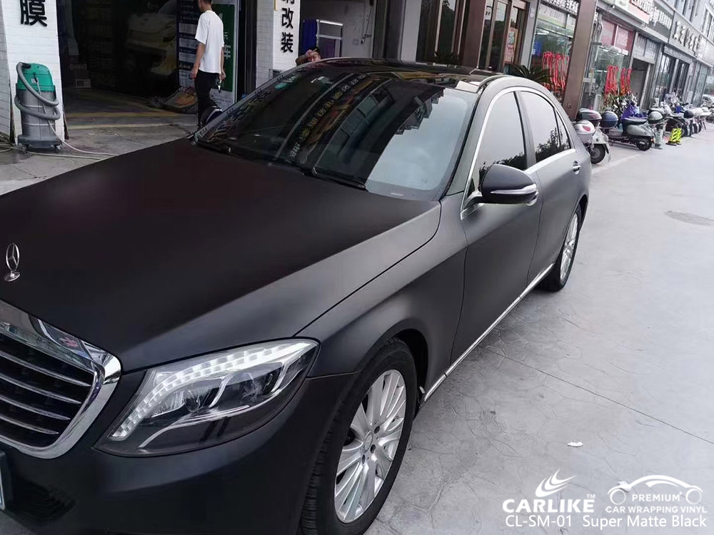 CL-SM-01 super matte black wholesale rolls color changing car wrap for MERCEDES-BENZ Lapu-Lapu Philippines