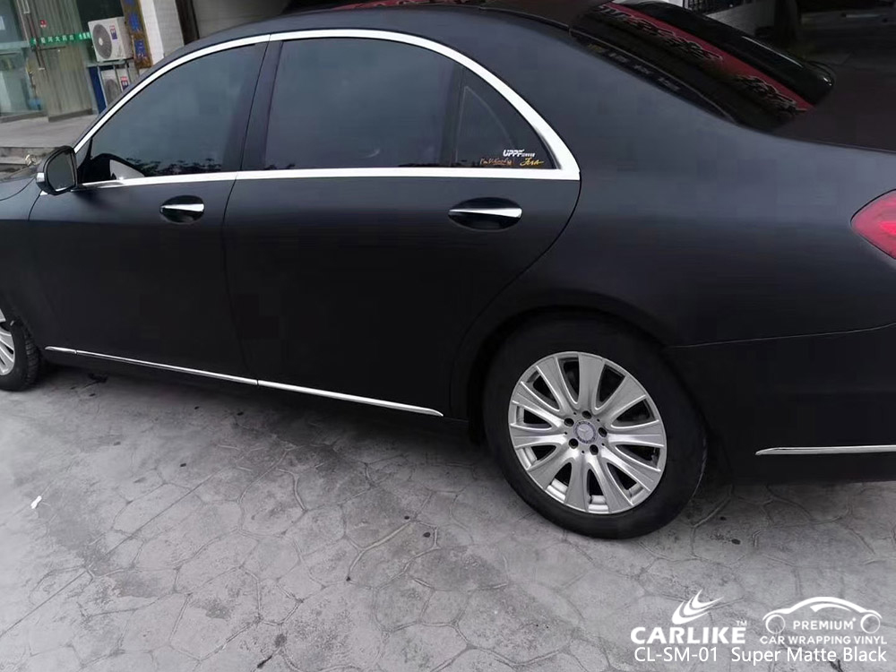 CL-SM-01 super matte black wholesale rolls color changing car wrap for MERCEDES-BENZ Lapu-Lapu Philippines