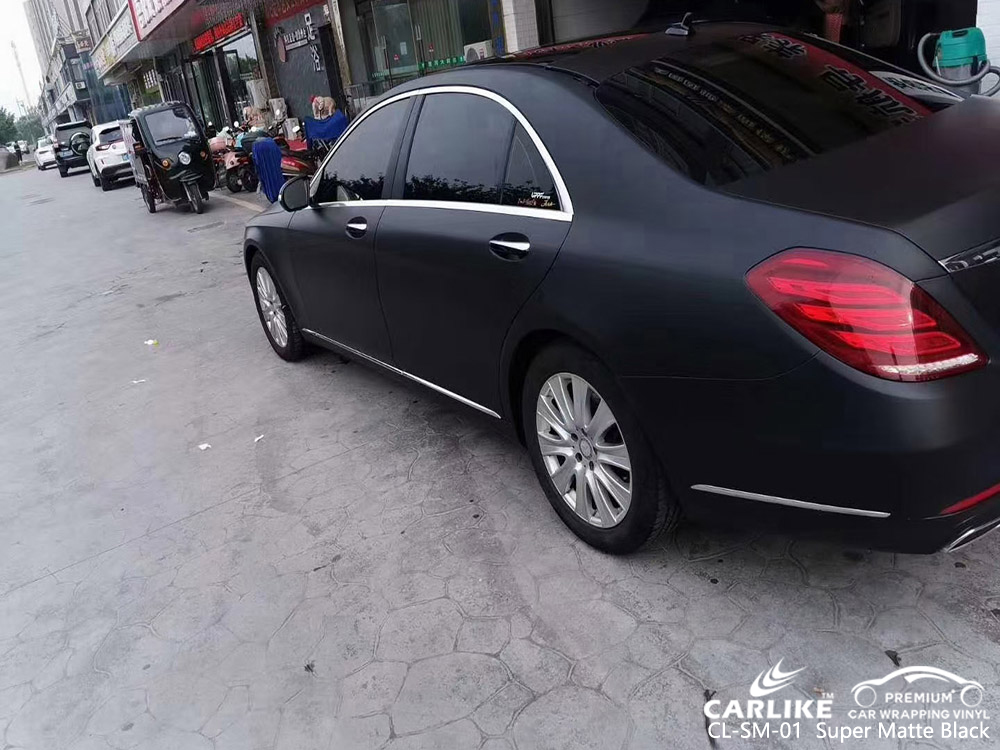 CL-SM-01 super matte black wholesale rolls color changing car wrap for MERCEDES-BENZ Lapu-Lapu Philippines
