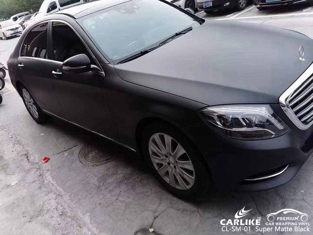 CL-SM-01 super matte black wholesale rolls color changing car wrap for MERCEDES-BENZ Lapu-Lapu Philippines