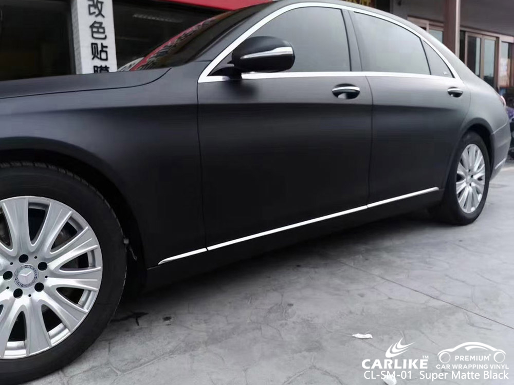 CL-SM-01 super matte black wholesale rolls color changing car wrap for MERCEDES-BENZ Lapu-Lapu Philippines