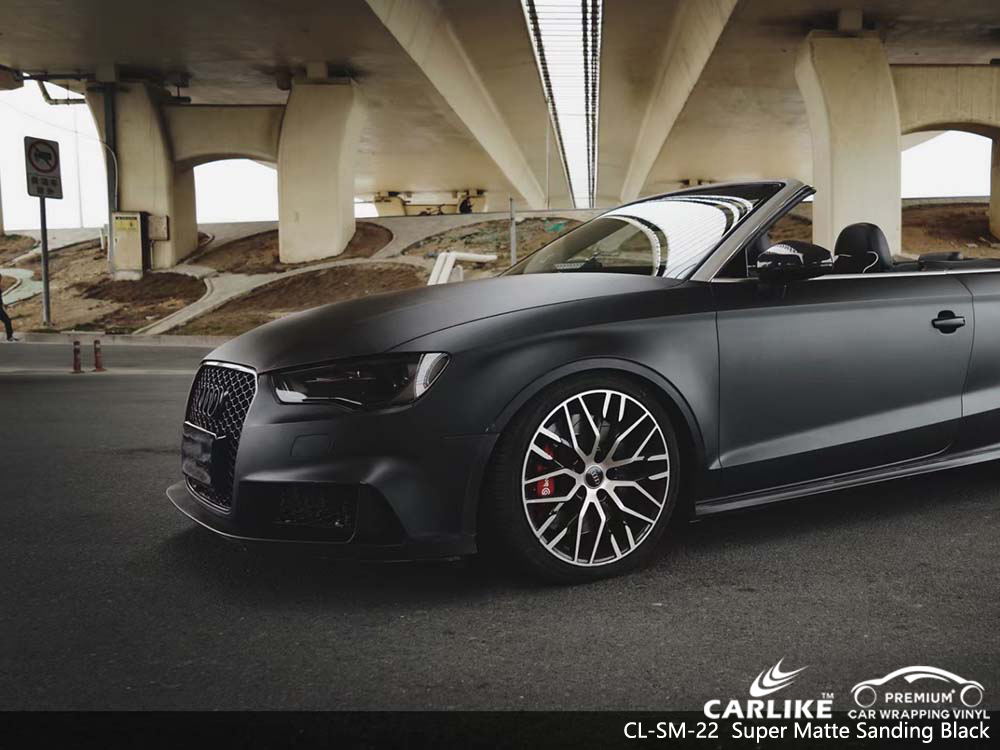CL-SM-22 super matte sanding black vinyl wrapping film for AUDI Ozamiz Philippines