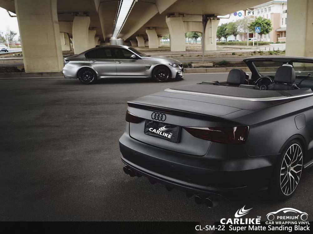 CL-SM-22 super matte sanding black vinyl wrapping film for AUDI Ozamiz Philippines