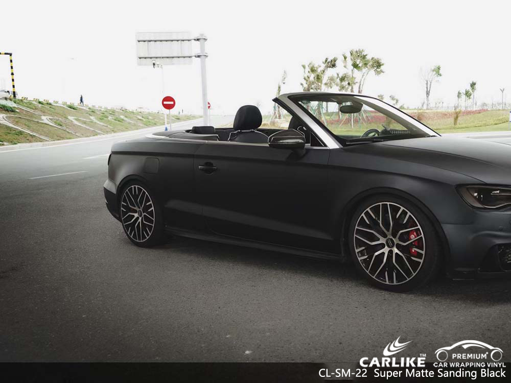 CL-SM-22 super matte sanding black vinyl wrapping film for AUDI Ozamiz Philippines