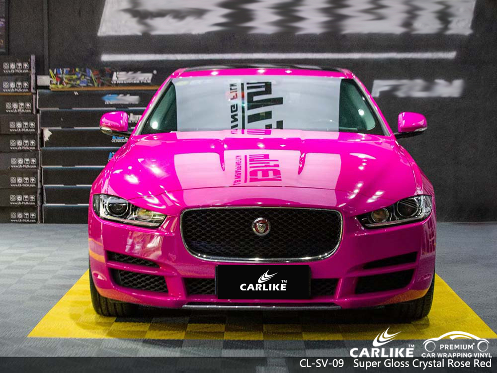 CL-SV-09 super gloss crystal rose red vinyl wrapping foil for JAGUAR Nasugbu Philippines