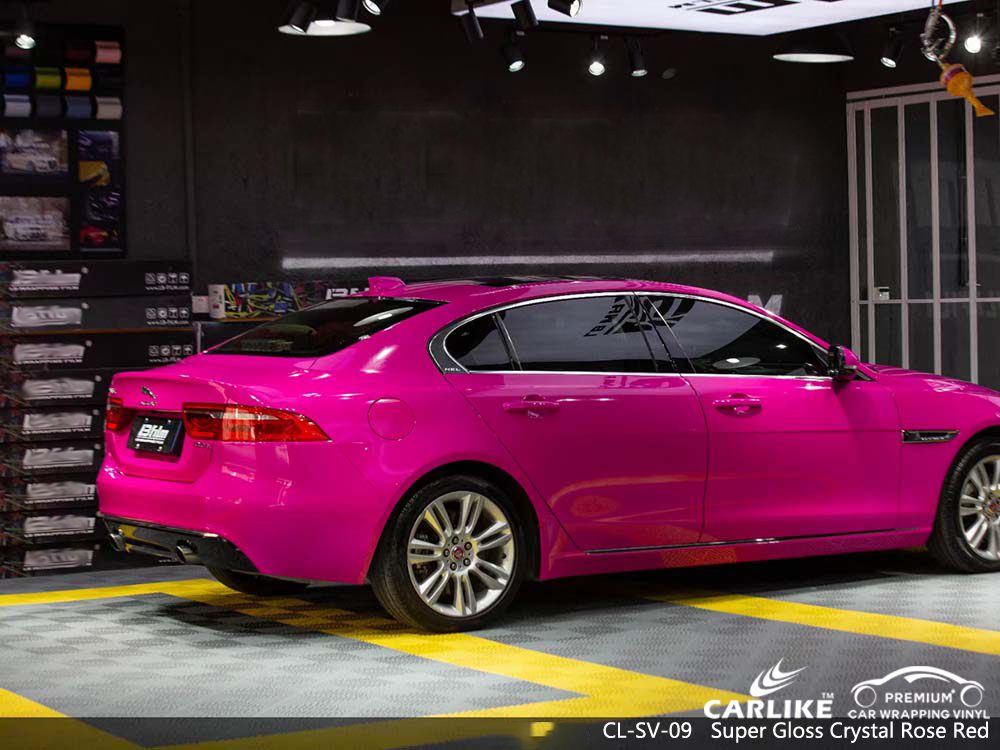 CL-SV-09 super gloss crystal rose red vinyl wrapping foil for JAGUAR Nasugbu Philippines