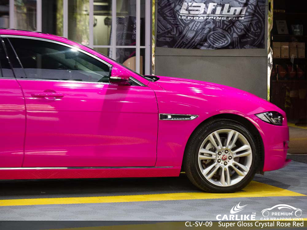CL-SV-09 super gloss crystal rose red vinyl wrapping foil for JAGUAR Nasugbu Philippines