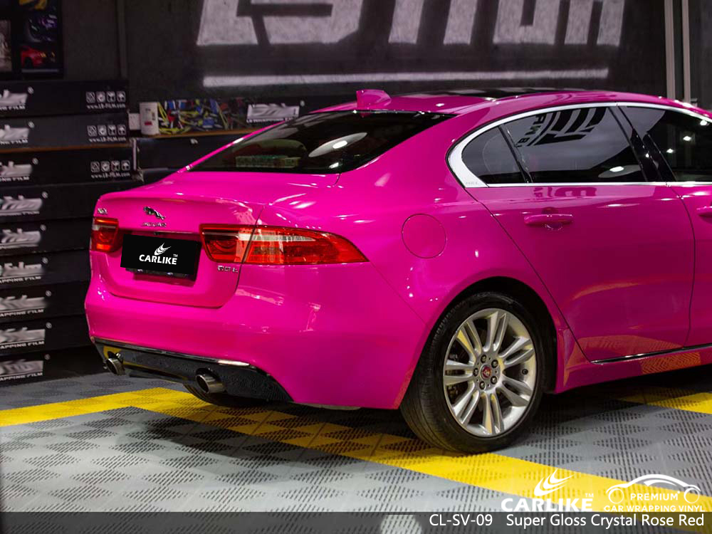 CL-SV-09 super gloss crystal rose red vinyl wrapping foil for JAGUAR Nasugbu Philippines