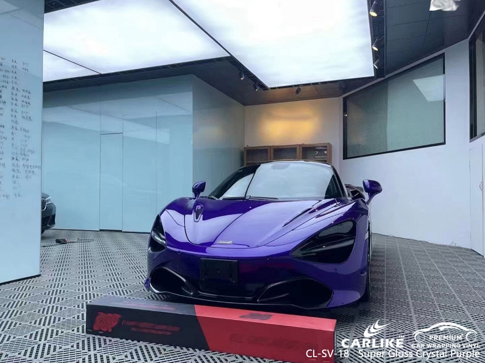 CL-SV-18 super gloss crystal purple car vinyl film for MCLAREN Tagaytay Philippines