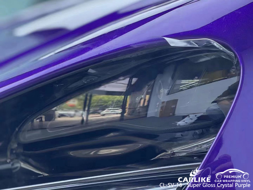CL-SV-18 super gloss crystal purple car vinyl film for MCLAREN Tagaytay Philippines