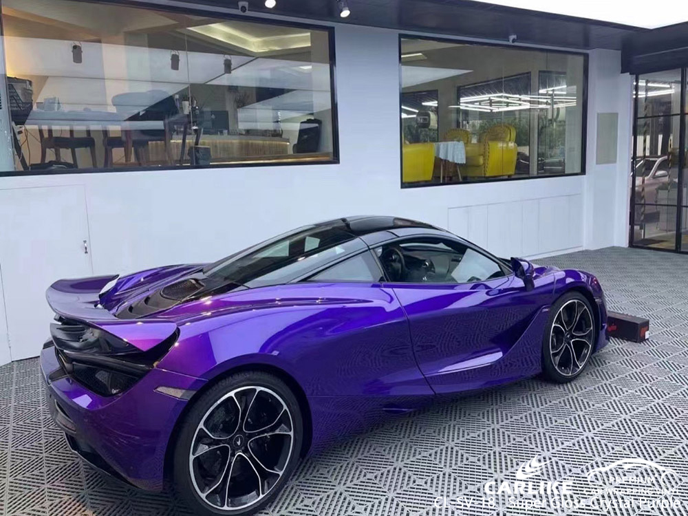 CL-SV-18 super gloss crystal purple car vinyl film for MCLAREN Tagaytay Philippines