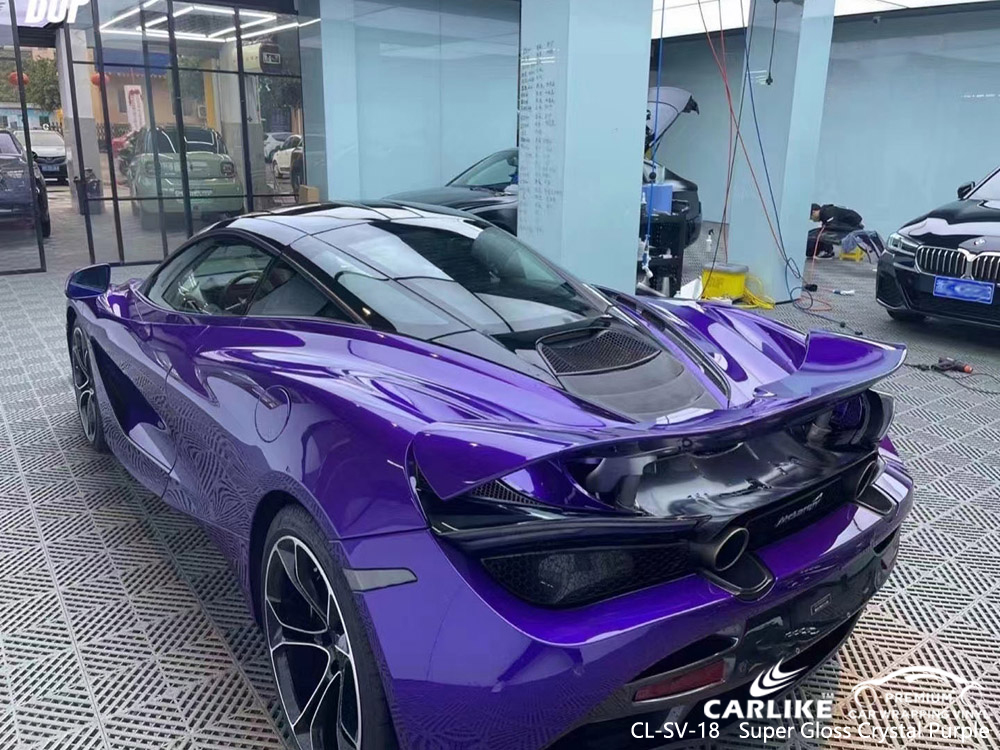 CL-SV-18 super gloss crystal purple car vinyl film for MCLAREN Tagaytay Philippines