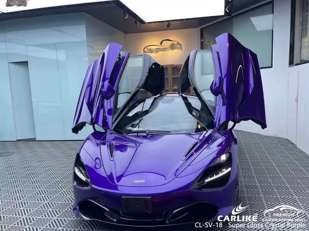 CL-SV-18 super gloss crystal purple car vinyl film for MCLAREN Tagaytay Philippines