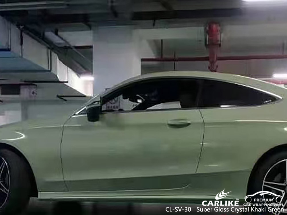 CL-SV-30 super gloss crystal khaki green vinyl roll stickers for MERCEDES-BENZ Cabanatuan Philippines