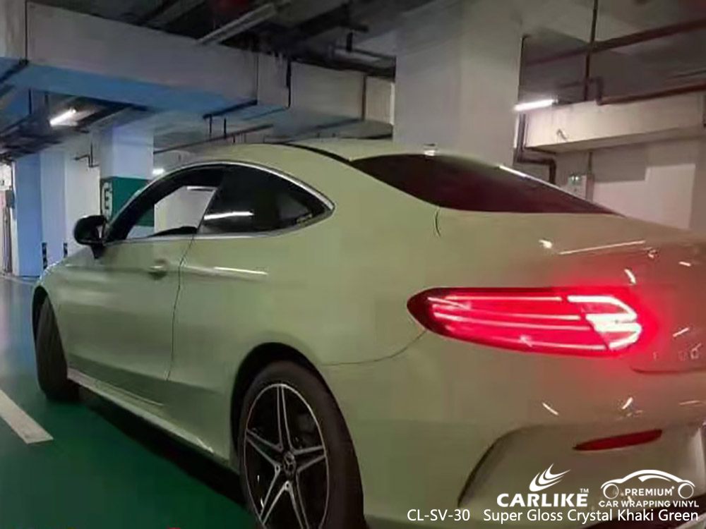 CL-SV-30 super gloss crystal khaki green vinyl roll stickers for MERCEDES-BENZ Cabanatuan Philippines