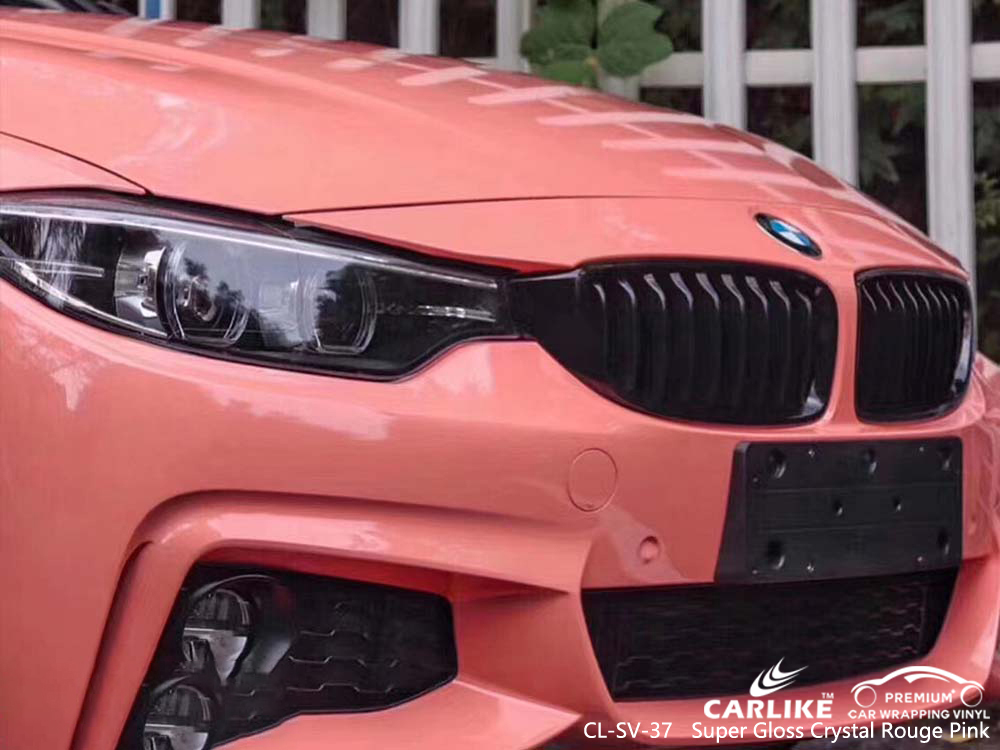 CL-SV-37 super gloss crystal rouge pink vinyl wrapping sticker for BMW Ligao Philippines