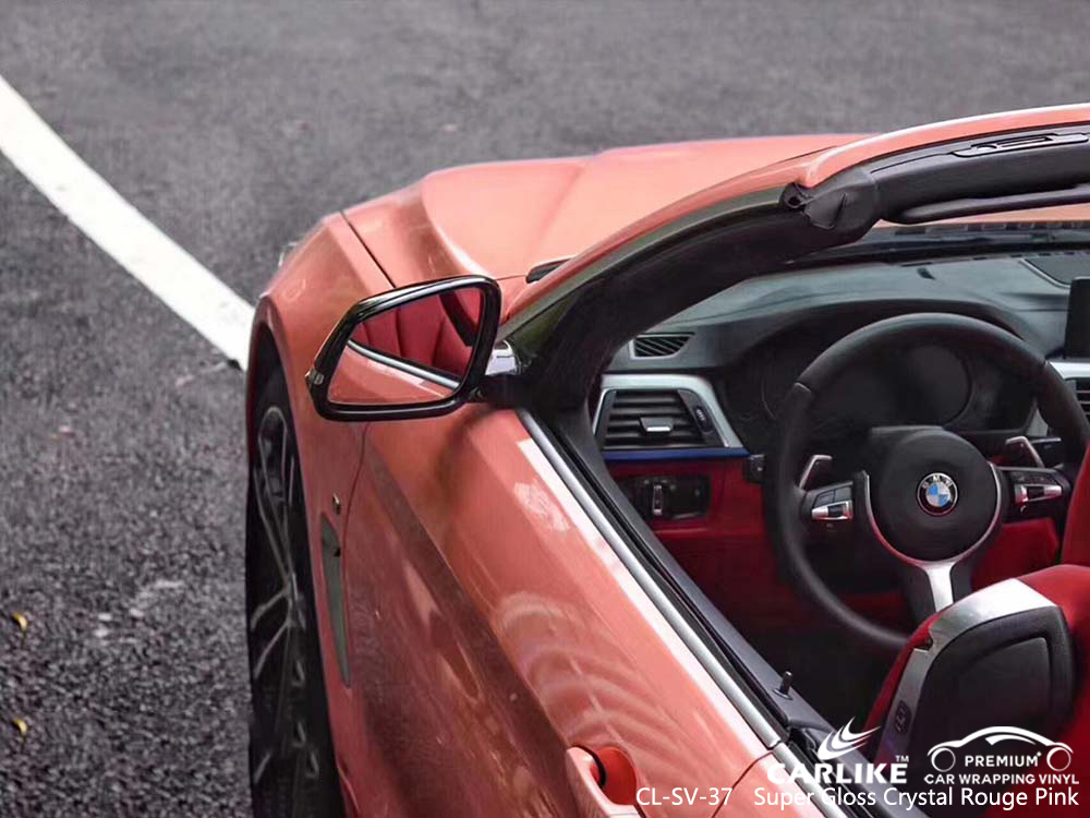 CL-SV-37 super gloss crystal rouge pink vinyl wrapping sticker for BMW Ligao Philippines