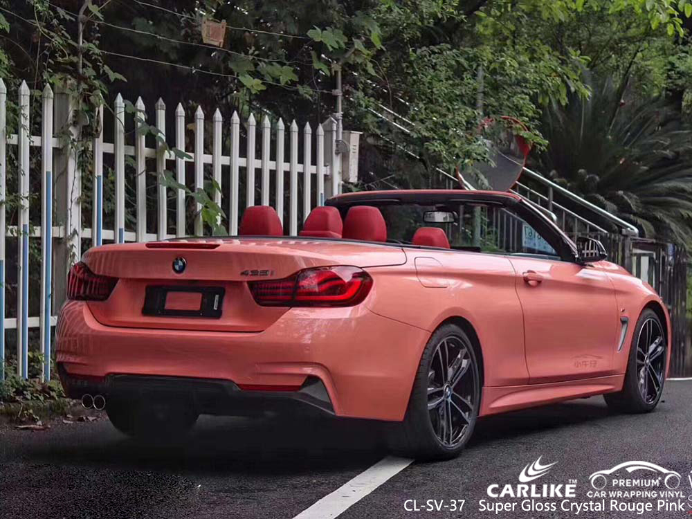 CL-SV-37 super gloss crystal rouge pink vinyl wrapping sticker for BMW Ligao Philippines