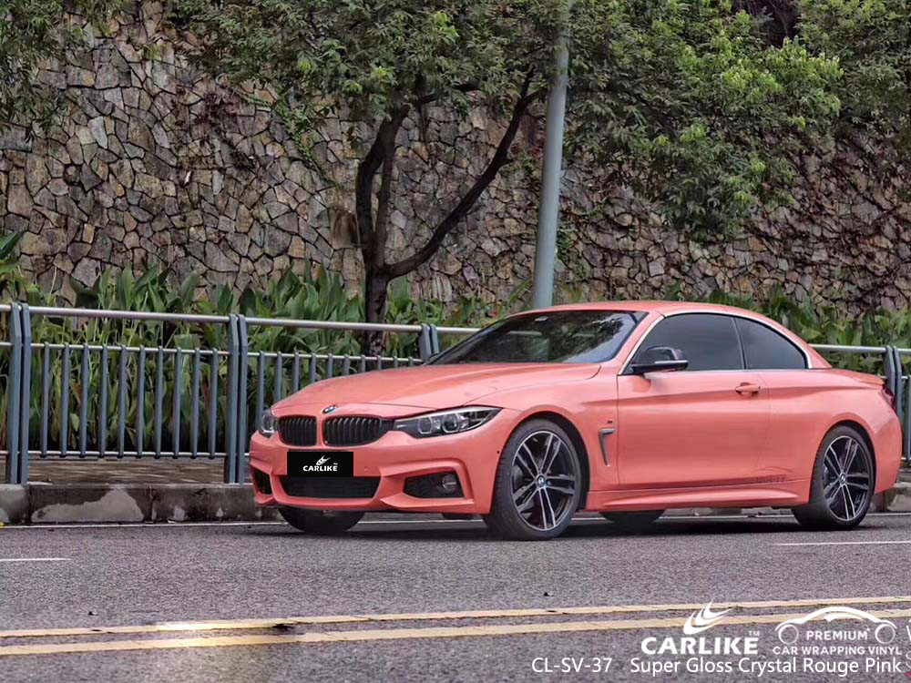 CL-SV-37 super gloss crystal rouge pink vinyl wrapping sticker for BMW Ligao Philippines