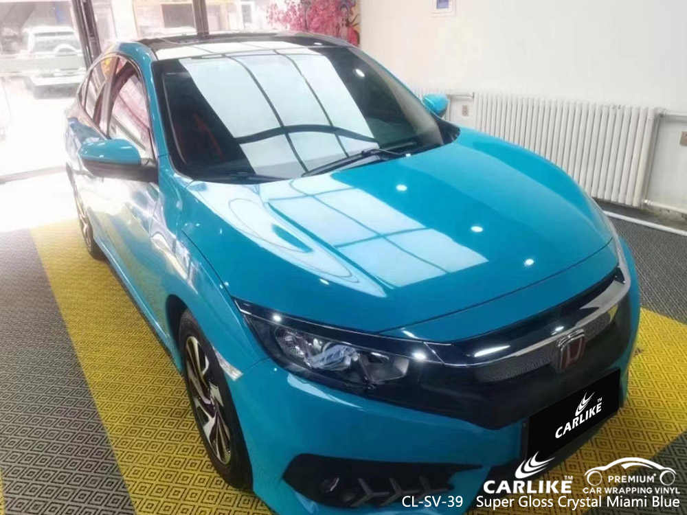 CL-SV-39 super gloss crystal miami blue car body sticker for HONDA Dumaguete Philippines