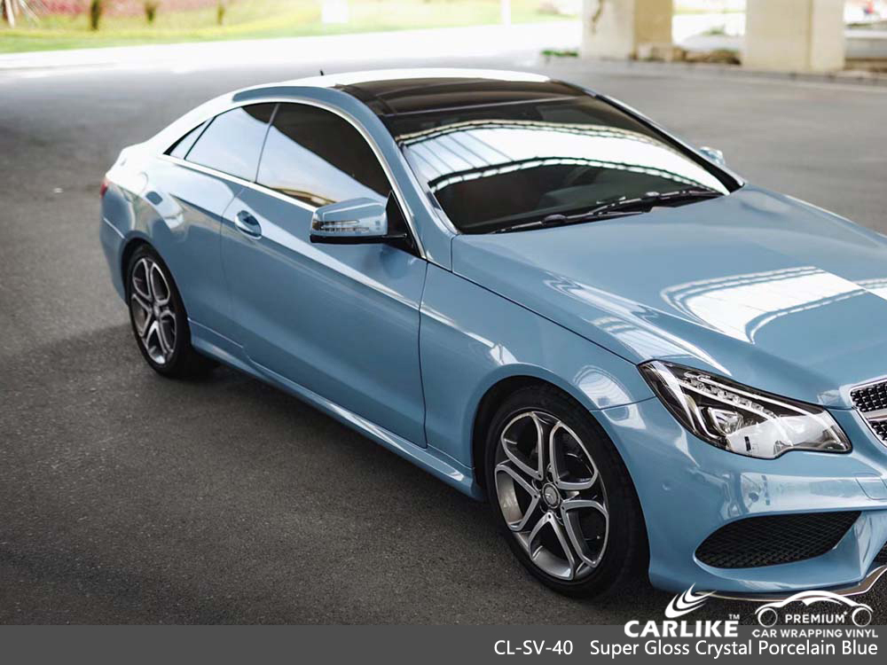 CL-SV-40 super gloss crystal porcelain blue car body wrapping sticker for MERCEDES-BENZ Bayambang Philippines
