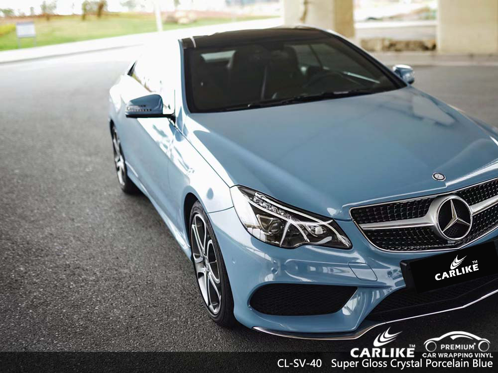 CL-SV-40 super gloss crystal porcelain blue car body wrapping sticker for MERCEDES-BENZ Bayambang Philippines