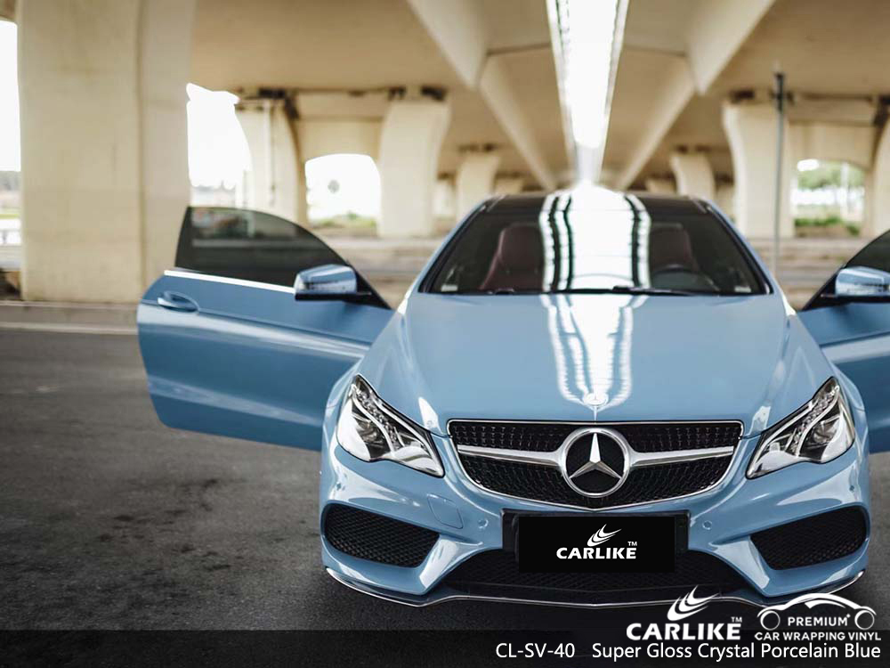 CL-SV-40 super gloss crystal porcelain blue car body wrapping sticker for MERCEDES-BENZ Bayambang Philippines