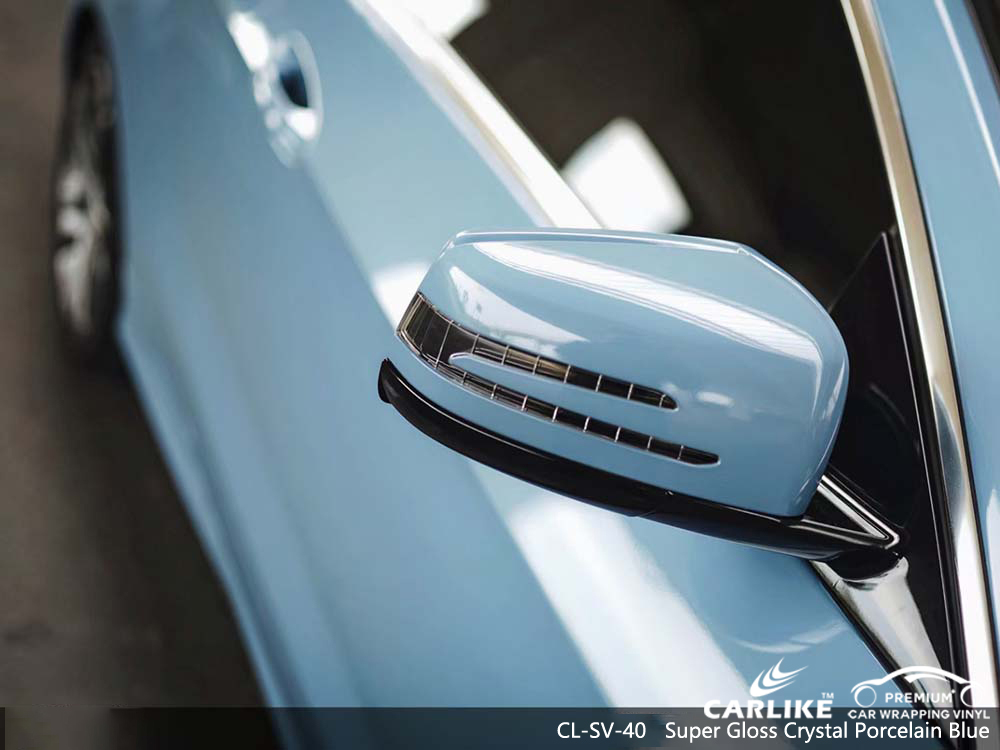 CL-SV-40 super gloss crystal porcelain blue car body wrapping sticker for MERCEDES-BENZ Bayambang Philippines