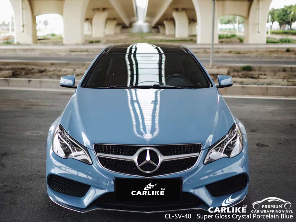 CL-SV-40 super gloss crystal porcelain blue car body wrapping sticker for MERCEDES-BENZ Bayambang Philippines