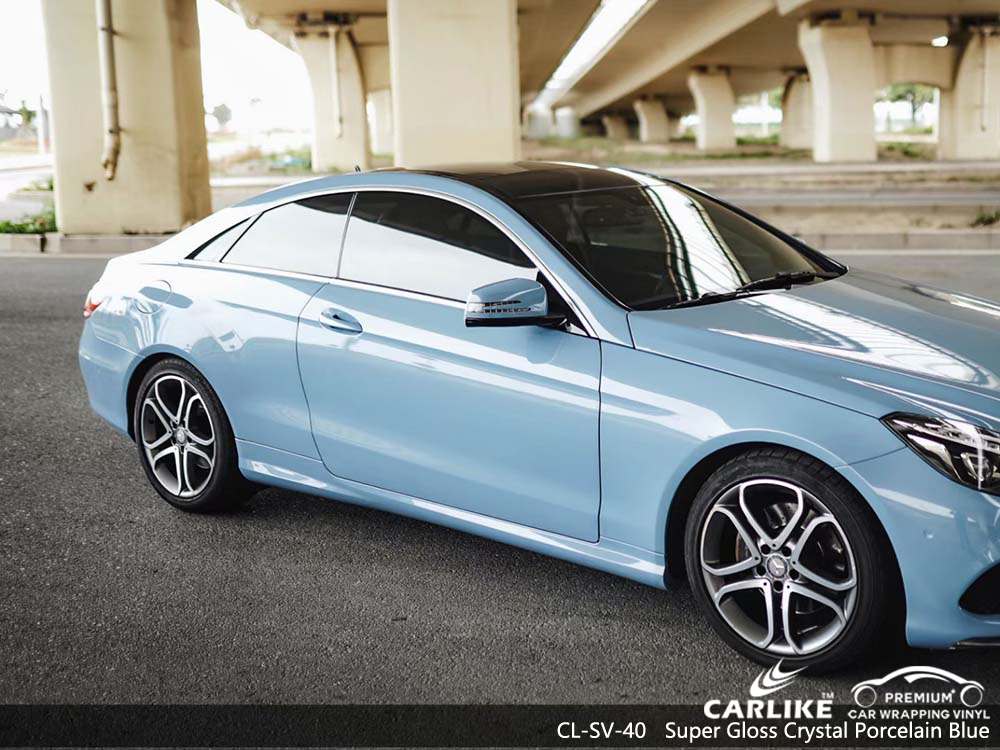 CL-SV-40 super gloss crystal porcelain blue car body wrapping sticker for MERCEDES-BENZ Bayambang Philippines