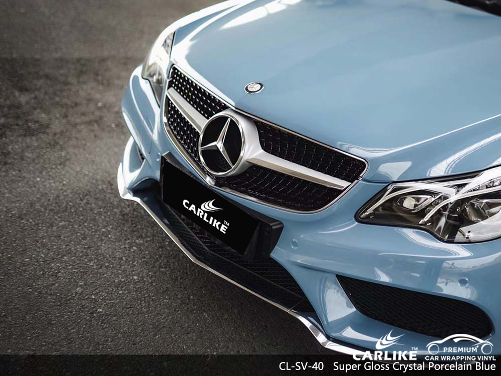 CL-SV-40 super gloss crystal porcelain blue car body wrapping sticker for MERCEDES-BENZ Bayambang Philippines