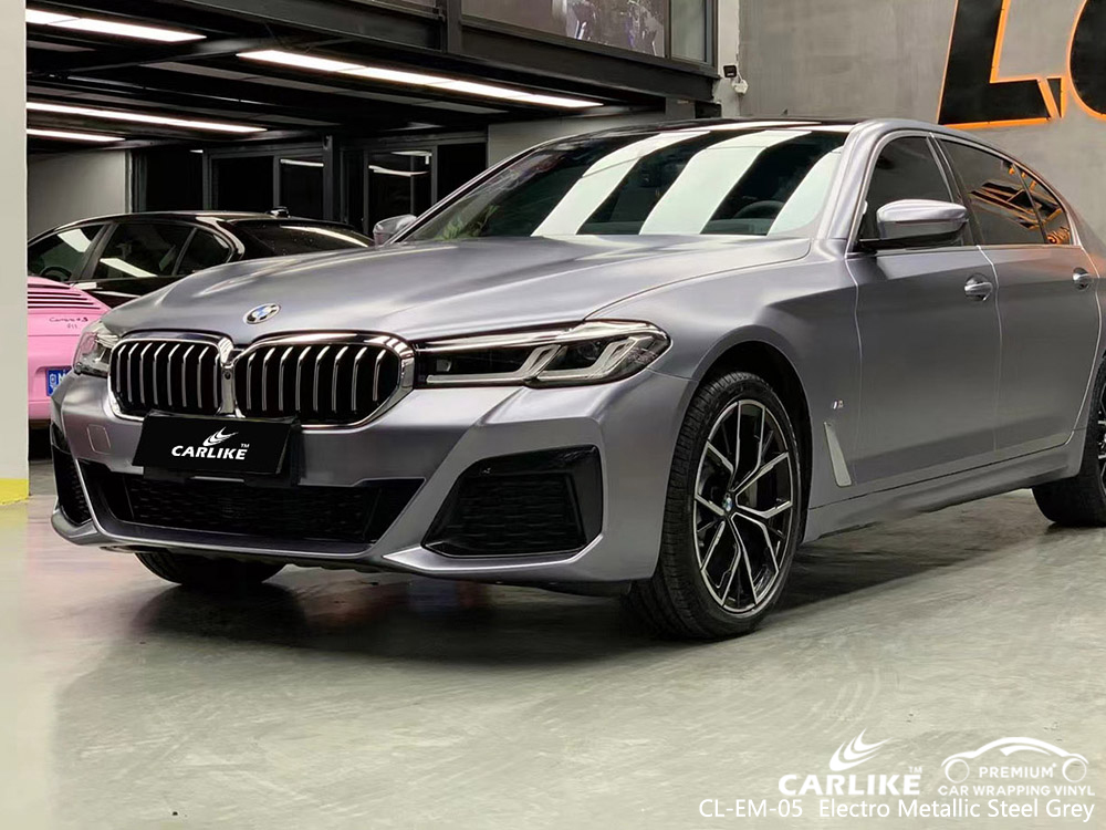 CL-EM-05 electro metallic steel grey vinyl auto wrap supplier for BMW