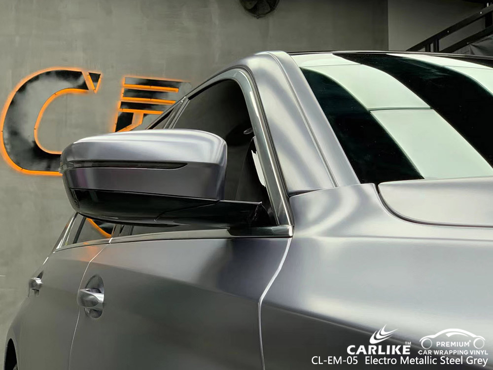 CL-EM-05 electro metallic steel grey vinyl auto wrap supplier for BMW