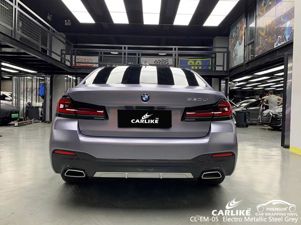 CL-EM-05 electro metallic steel grey vinyl auto wrap supplier for BMW
