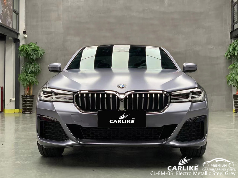 CL-EM-05 electro metallic steel grey vinyl auto wrap supplier for BMW