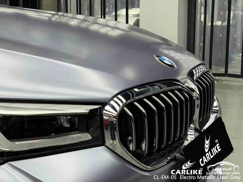 CL-EM-05 electro metallic steel grey vinyl auto wrap supplier for BMW